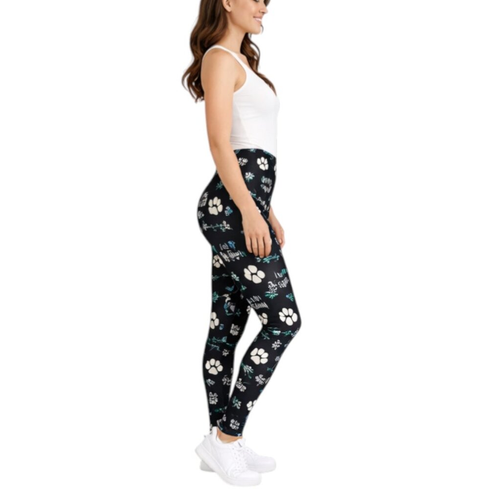 Karmen Anne Fur Mama Paw Print Leggings OS 4–14 - Picture 4 of 6